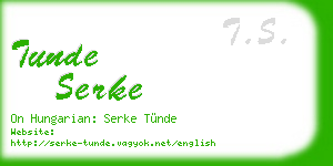 tunde serke business card
